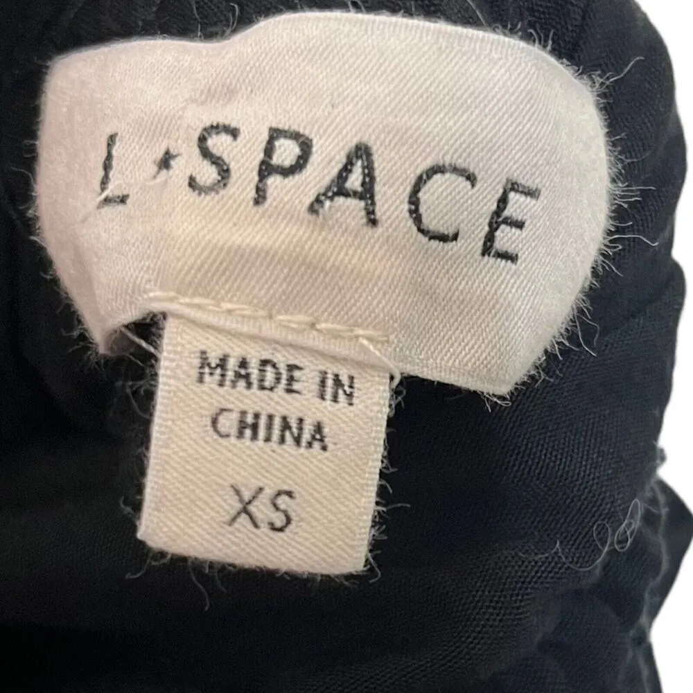 L*Space Emma Cover Up Maxi Dress Women’s Size XS Black Deep V Slit Beachwear - Image 8