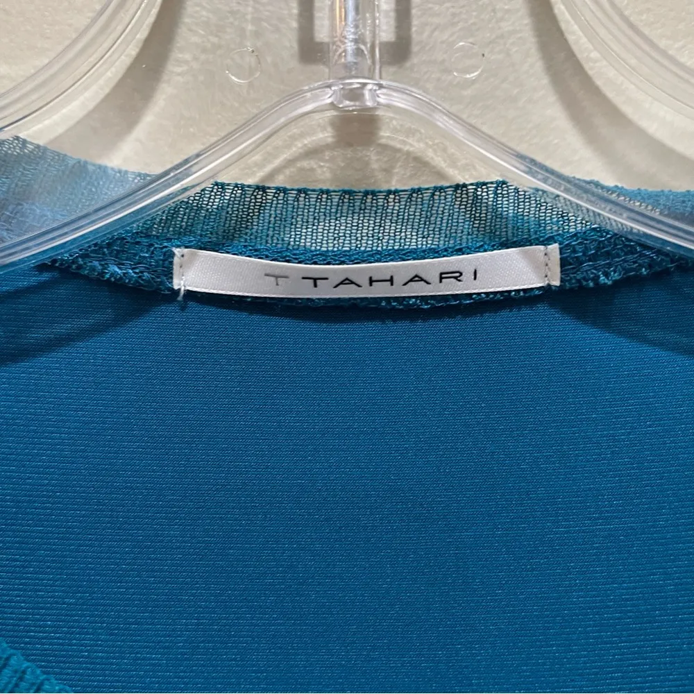 Tahari Sleeveless Shell Tank Top Blouse Blue Size XS - Image 7