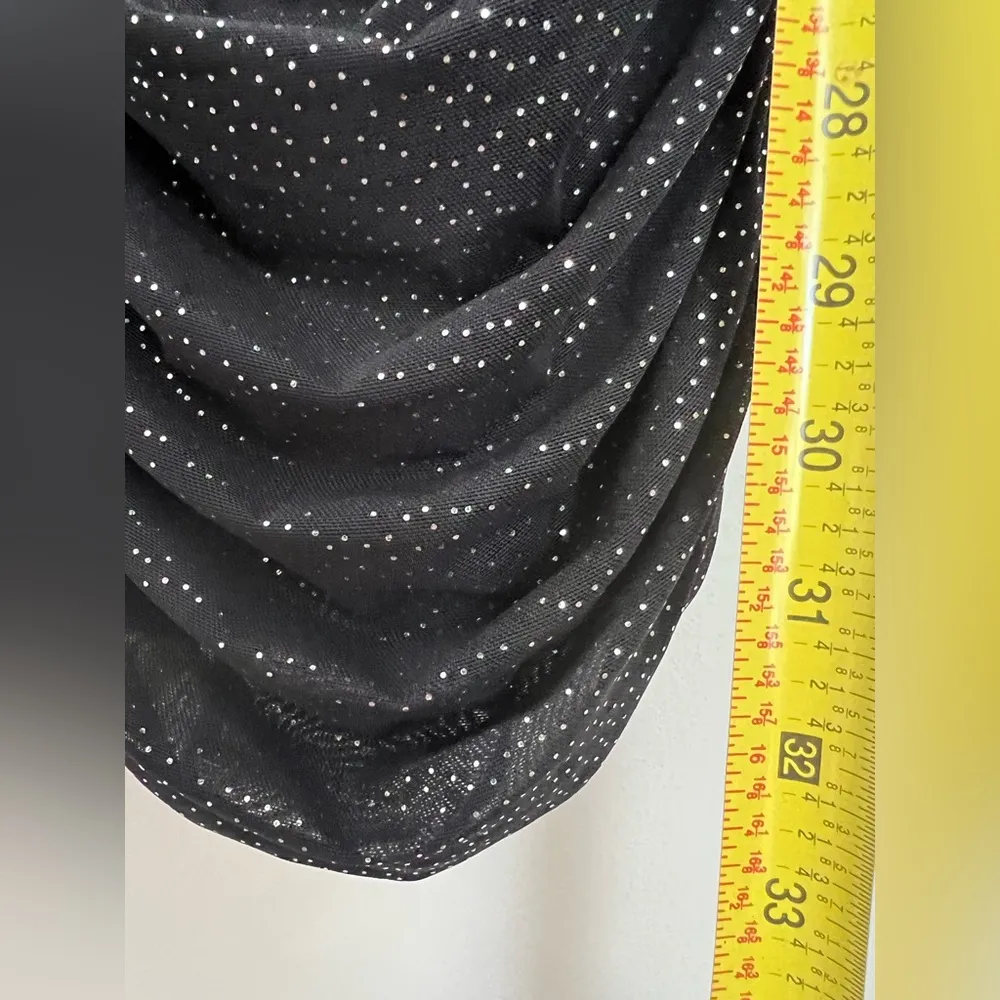 NWOT Lucy in the Sky Emaline Ruched Bodycon Mini Dress in Black homecoming M - Image 8