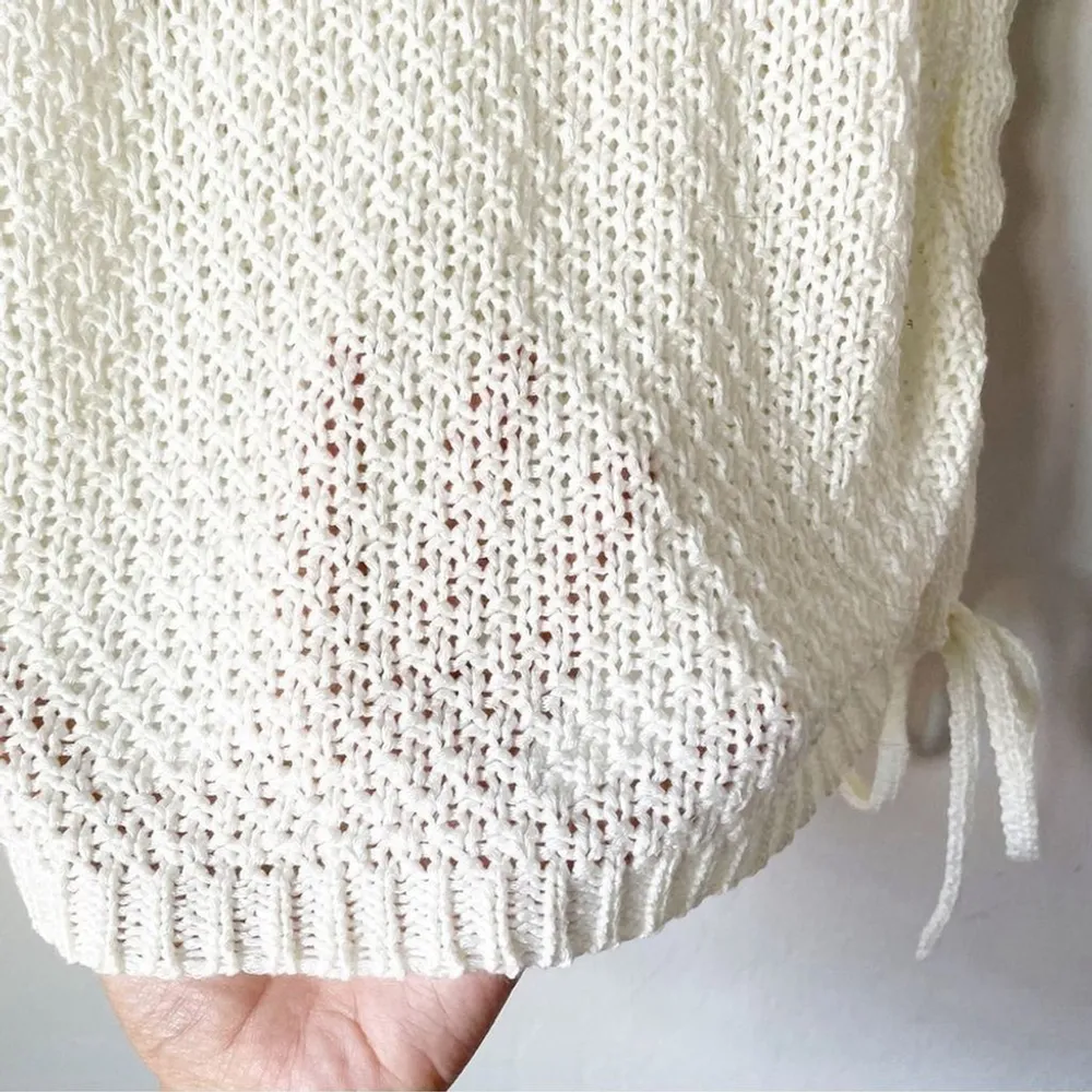 PrettyLittleThing Cream Knit Side Tie Tank Top | Size M | NWT Giftable - Image 6