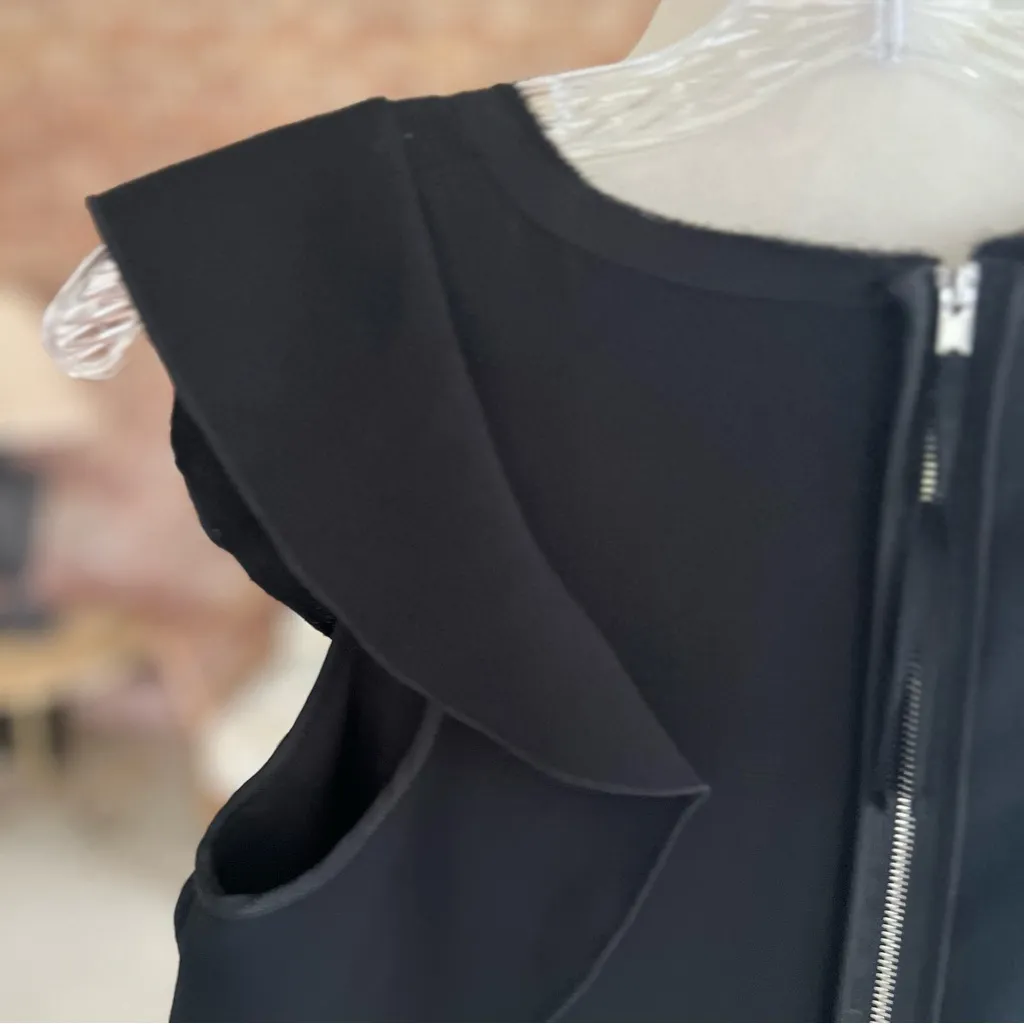 NWT Elizabeth and James Dillon Dress Black Flutter Sleeve Sheath Mini 2 Cocktail - Image 10