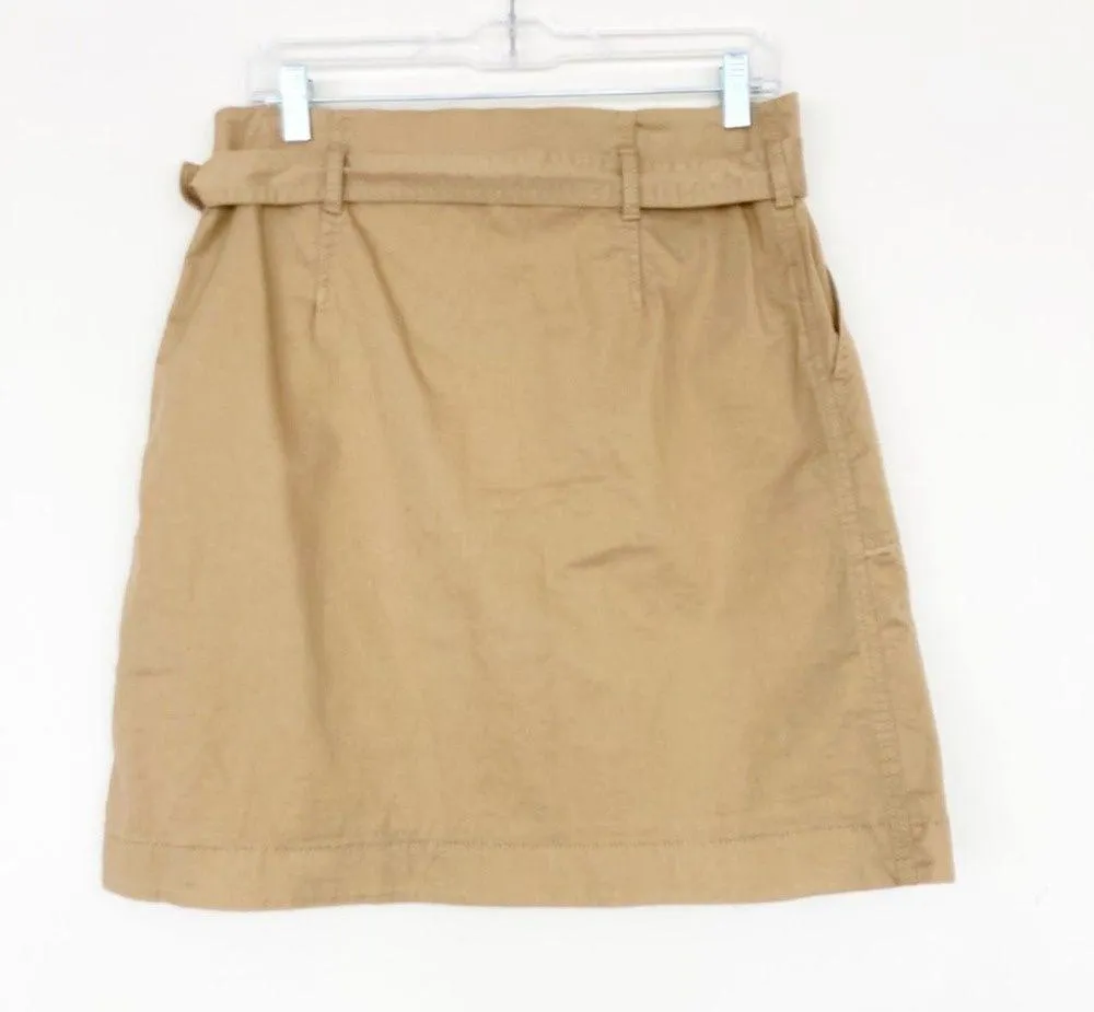 Ann Taylor Loft Tan Khaki Belted Skirt Sz 10P - Image 3