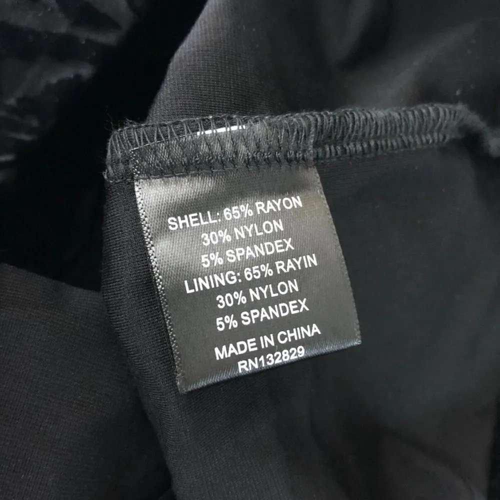 DUNDAS x REVOLVE Ramone Mini Dress in Black Tiger Velvet Burnout Shoulderpads M Size M - Image 6