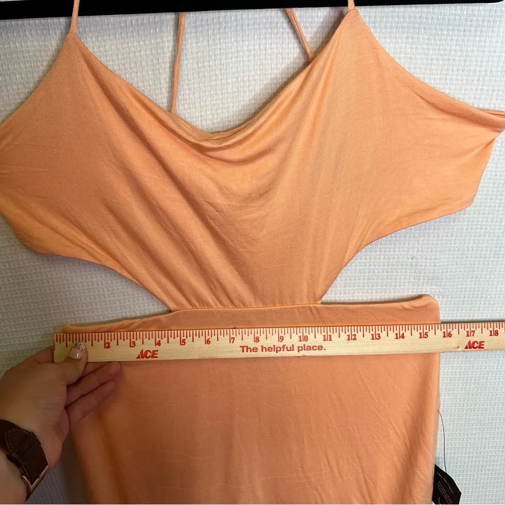 Lulus | Can't Lose Light Orange Sleeveless Cutout‎ Lace-Up Mini Dress Large - Image 10