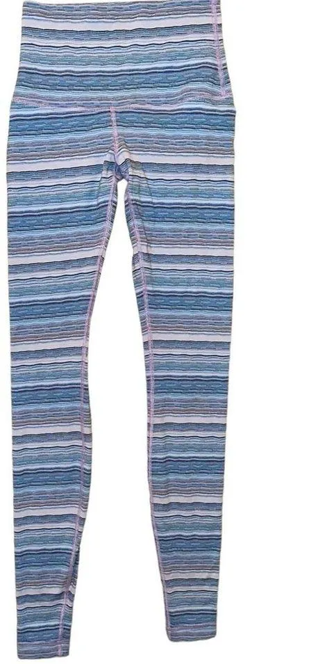 Lululemon Wunder Under Hi-Rise Pant Size 4 in Wave Twist Lilac Caspian Blue - Image 10