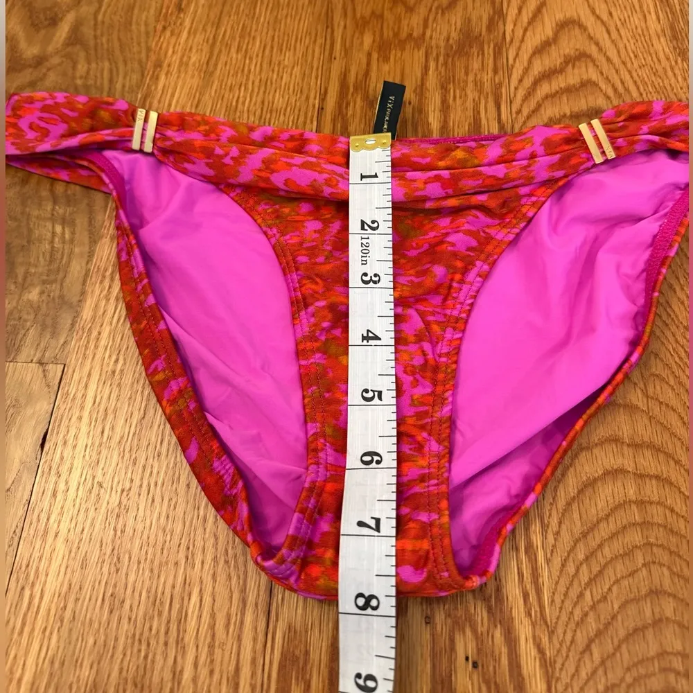 ViX Swim by Paula Hermanny Bikini Bottoms Pink and Orange size Large - Image 9