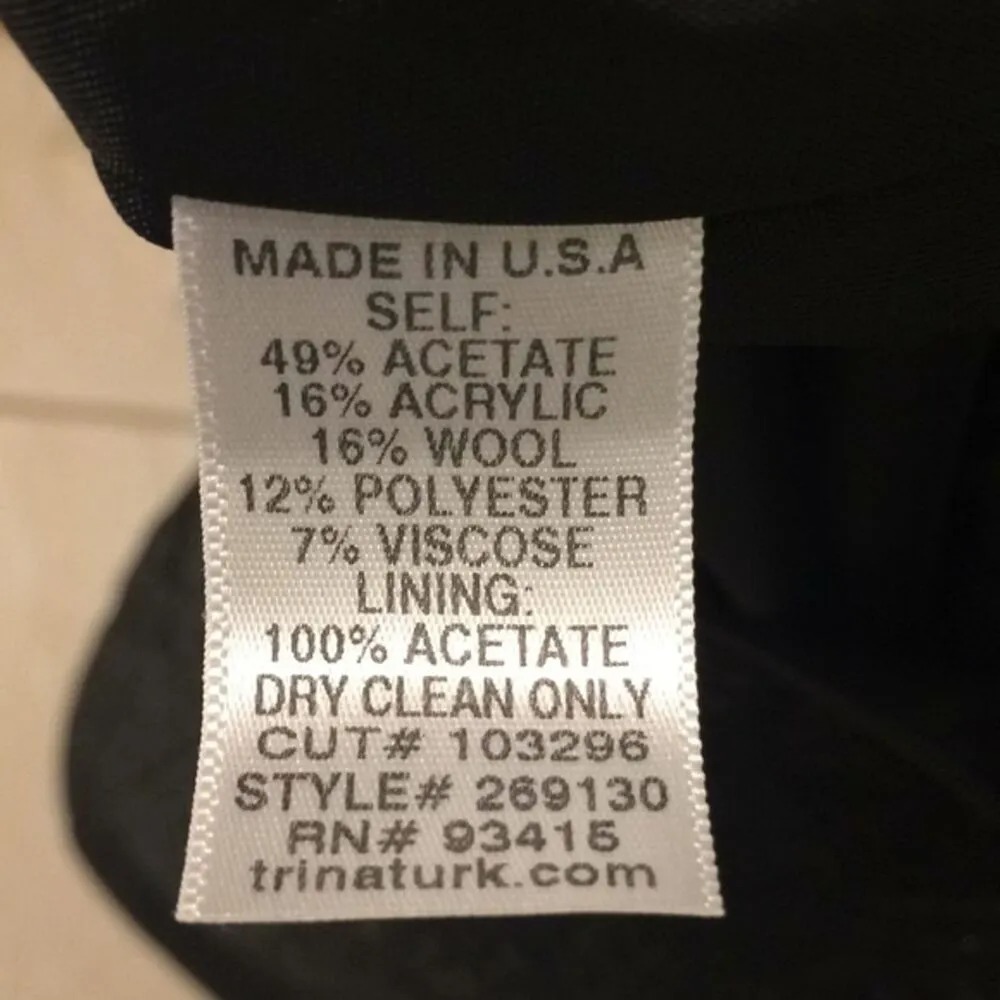 Trina Turk Black Strapless Cocktail Party Dress Womens Size 8 Quilted - Image 8