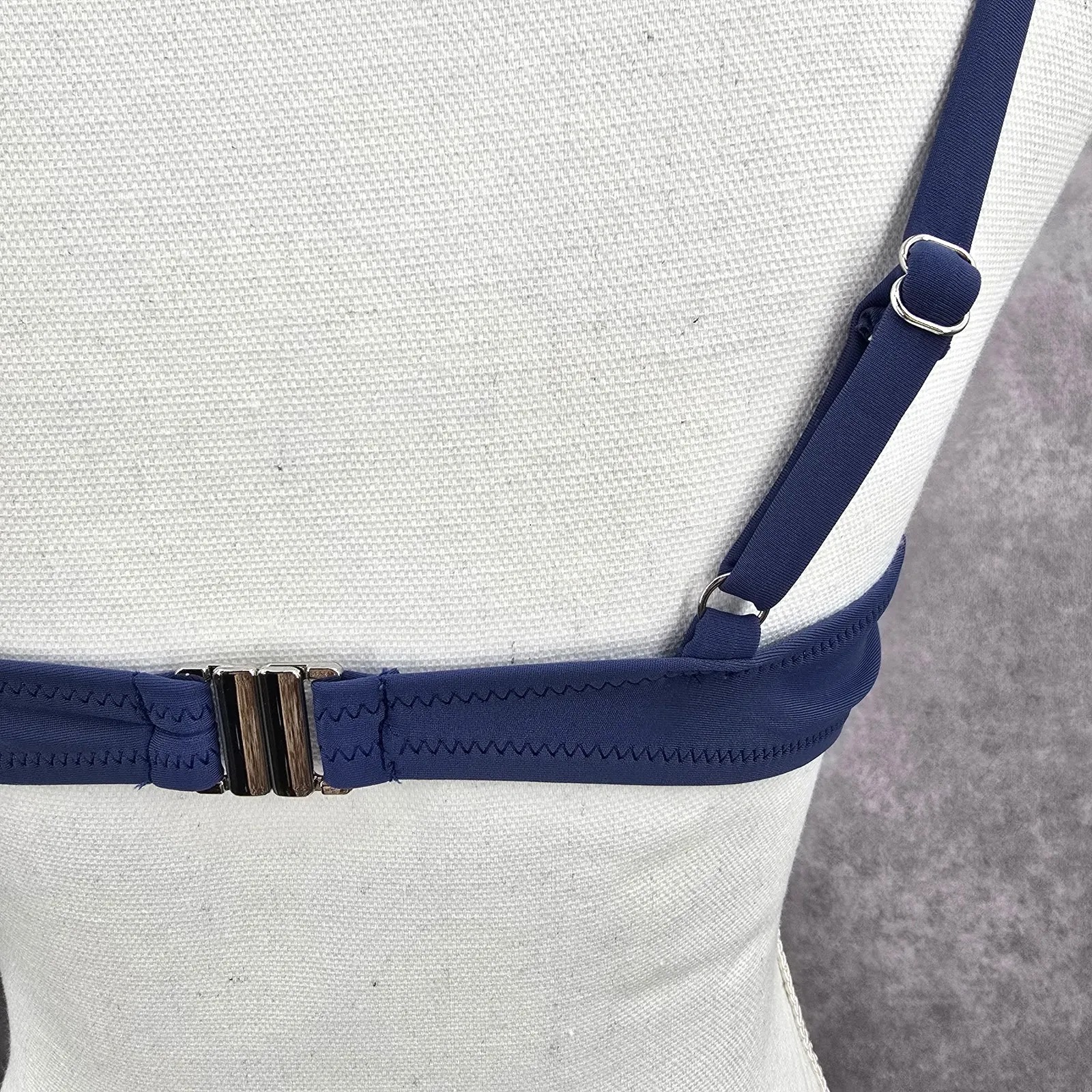 Blue Padded Adjustable‎ String Clasp Bikini Top Swimwear Medium - Image 4