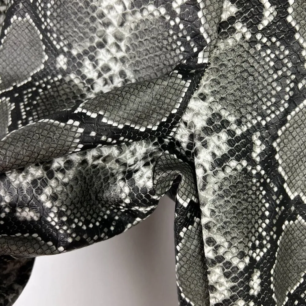 ASOS Design Faux Leather Flare Pants in Snake Print Concert Size 4 EUC T2558 - Image 5