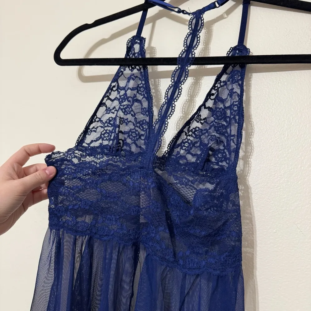 Victoria’s Secret Chiffon and Lace Babydoll Teddy - Image 5