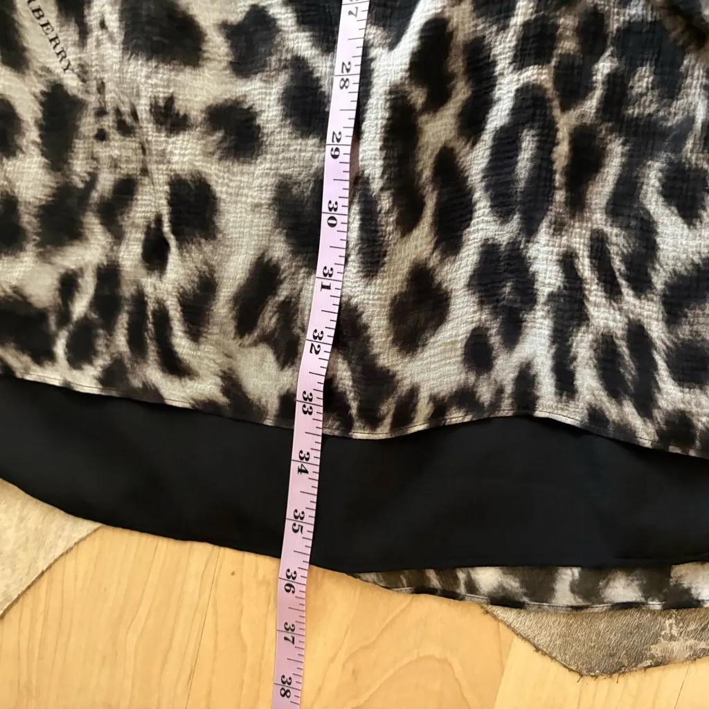 BURBERRY Isaline Leopard Print Silk Dress‎ Size 6 - Image 11