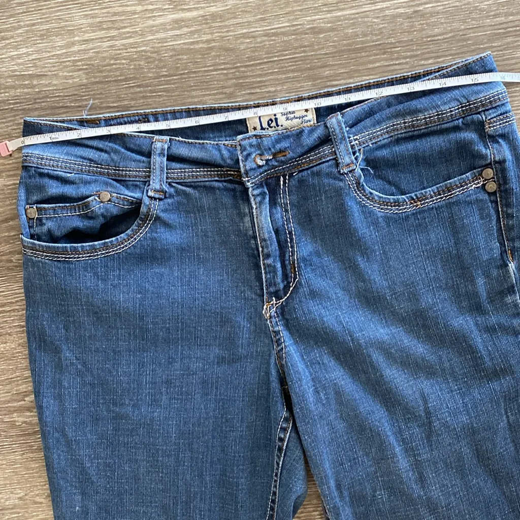 LEI y2k bootcut low rise jeans dark wash 2000s vintage 11 juniors / 6 to 8 Blue - Image 6