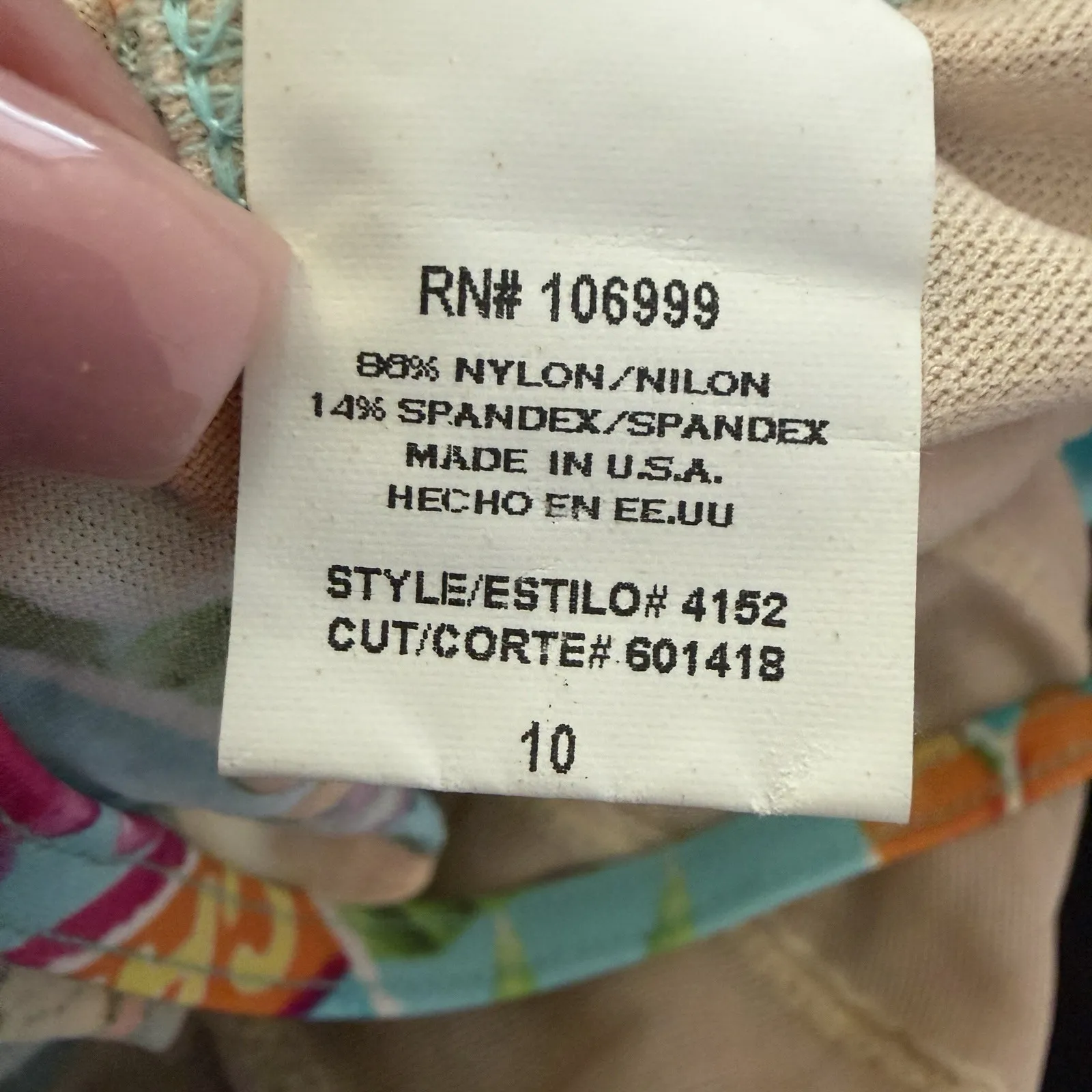 VTG 90s Kathy Ireland Womens Swimdress One Piece Size 10 Halter Pin Up USA Made - Image 14