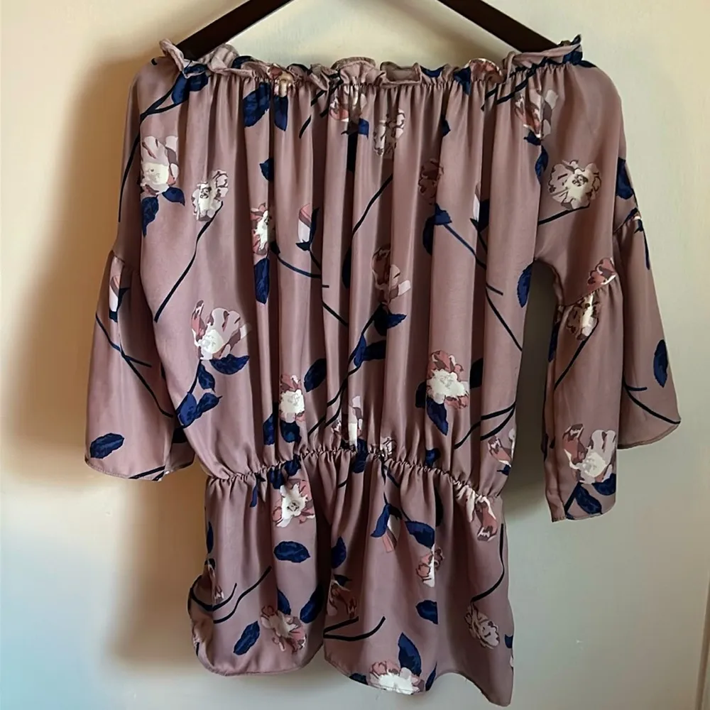 Macy’s Say What? Juniors Off-The-Shoulder Boho Floral Blouse - Image 6