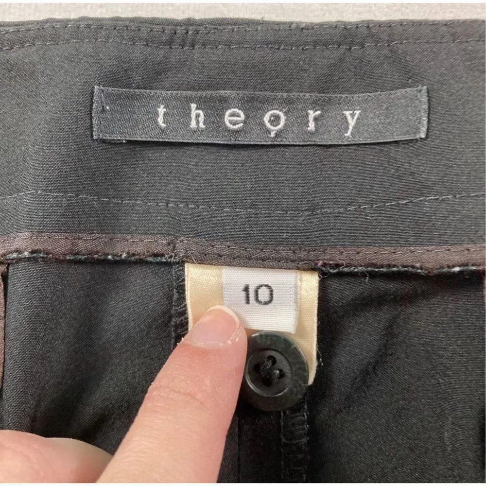 Theory Black Bootcut Cargo Trouser Pants Size 10 - Image 3