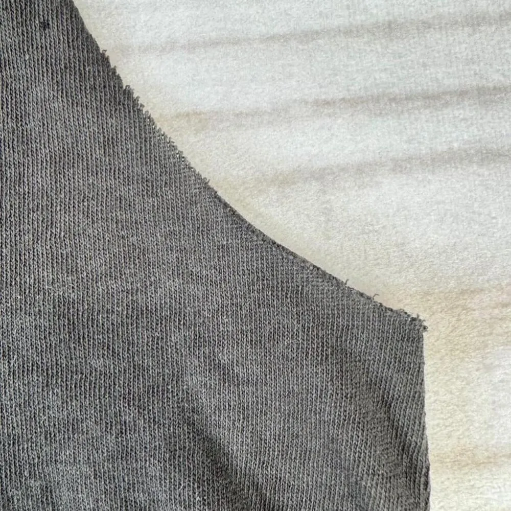 Epic Rolling Stones Faded Black Vintage Look Thrashed Patriotic Logo Cut Off Tee Size XS - Image 5