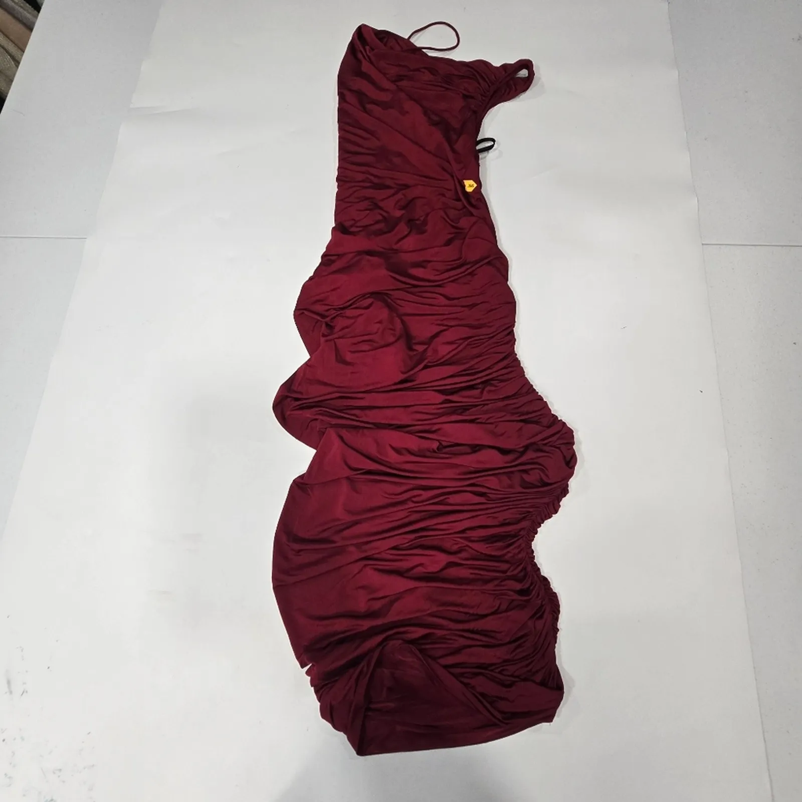L'Academie Adele Midi Dress in Burgundy XS - Image 12