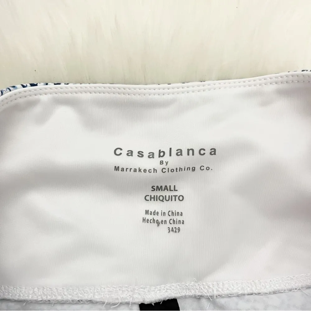 Casablanca Blue and White cropped leggings - Image 3