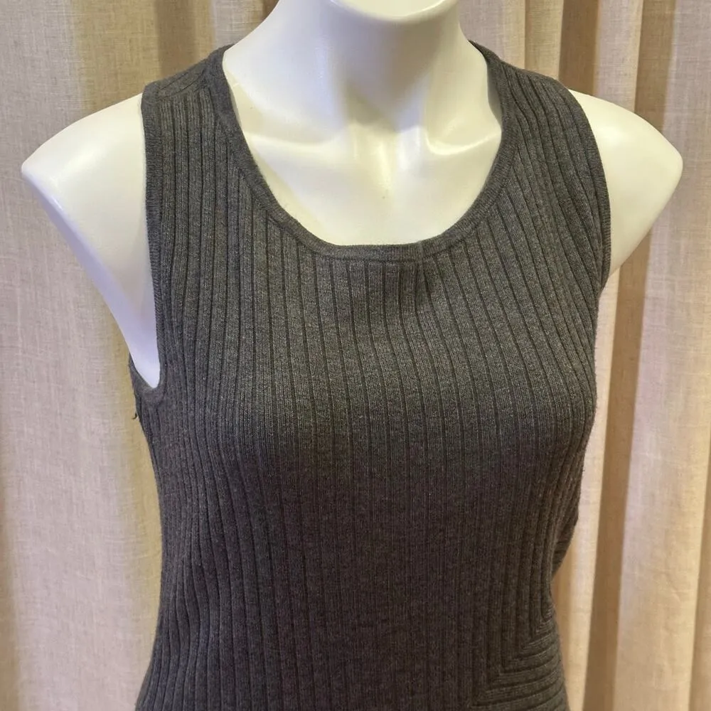 Athleta Grey Knit Sleeveless Sweater Dress sz M Ananada Dress - Image 12