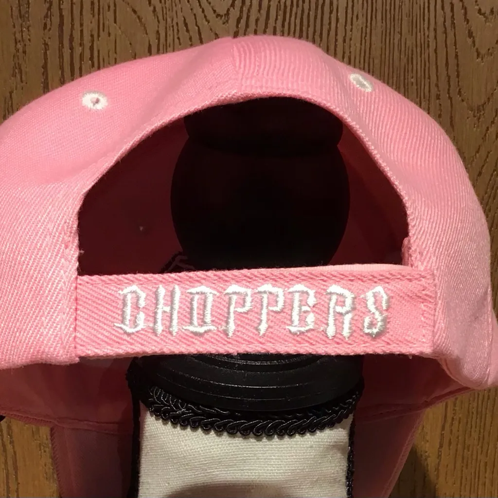 Pink Choppers Cap with Embroidered Flames NWT - Image 4