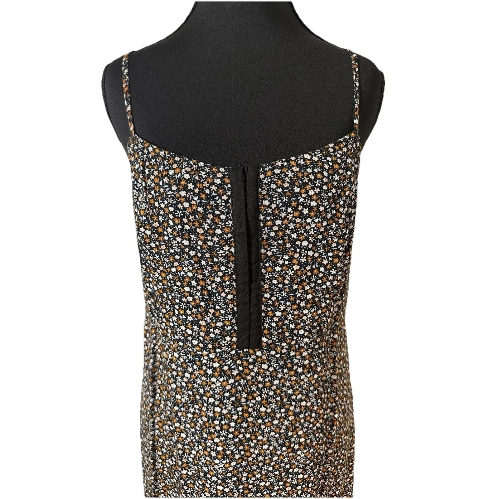 Volcom Juniors Large Floral Print Hey Stone Hey Slit-Front Midi Dress Black Sz S - Image 2