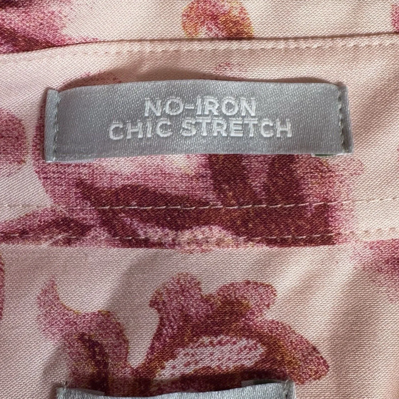 Chicos No Iron Stretch Floral Button Up Shirt Size 3 US 16 XL Work Preppy NWT - Image 6