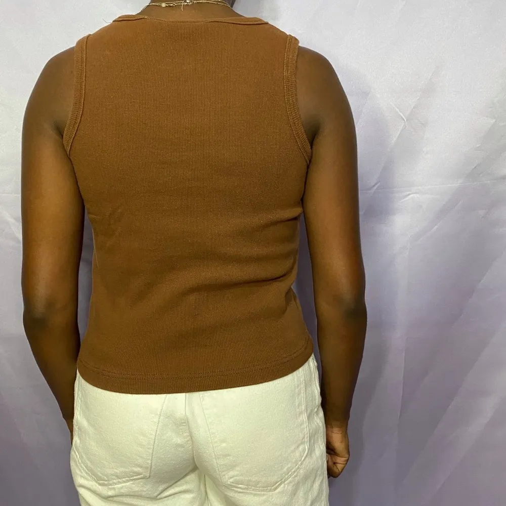 Y2k Energie brown tank top with bedazzled jewels - Image 3