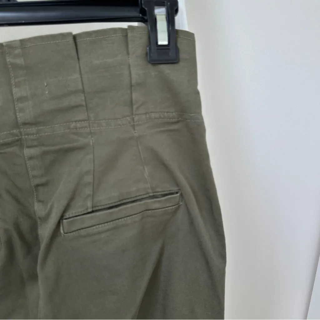 A.L.C. Krew High-Waisted Tie-Waist Pants Army Green Size 6 - Image 5