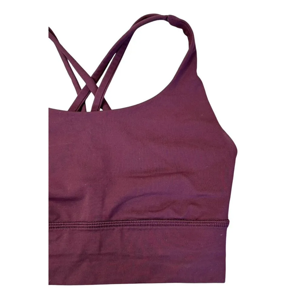 LULULEMON Athletica Energy Strappy Sports Bra Yoga Pilates Size 4 RARE COLOR - Image 4