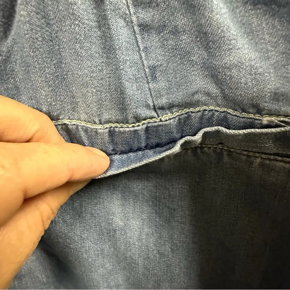 Cato Est 1946 Wide Leg Paperbag Pull On 2 Pocket Jeans Tie Belt Womens Medium - Image 11