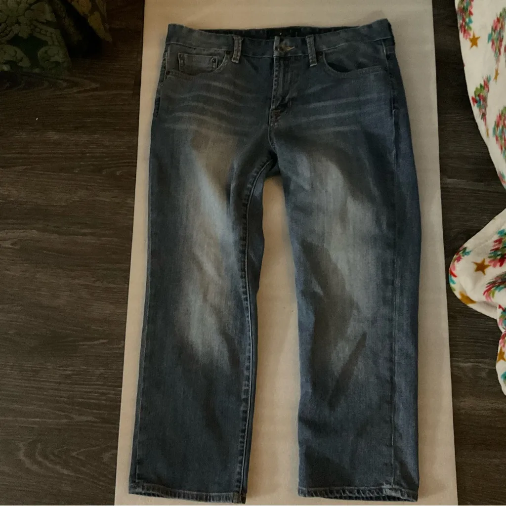 Lucky Brand Denim Blue Sweet Jean Crop Flap 10/30 Casual Bohemian Festival Capri - Image 4