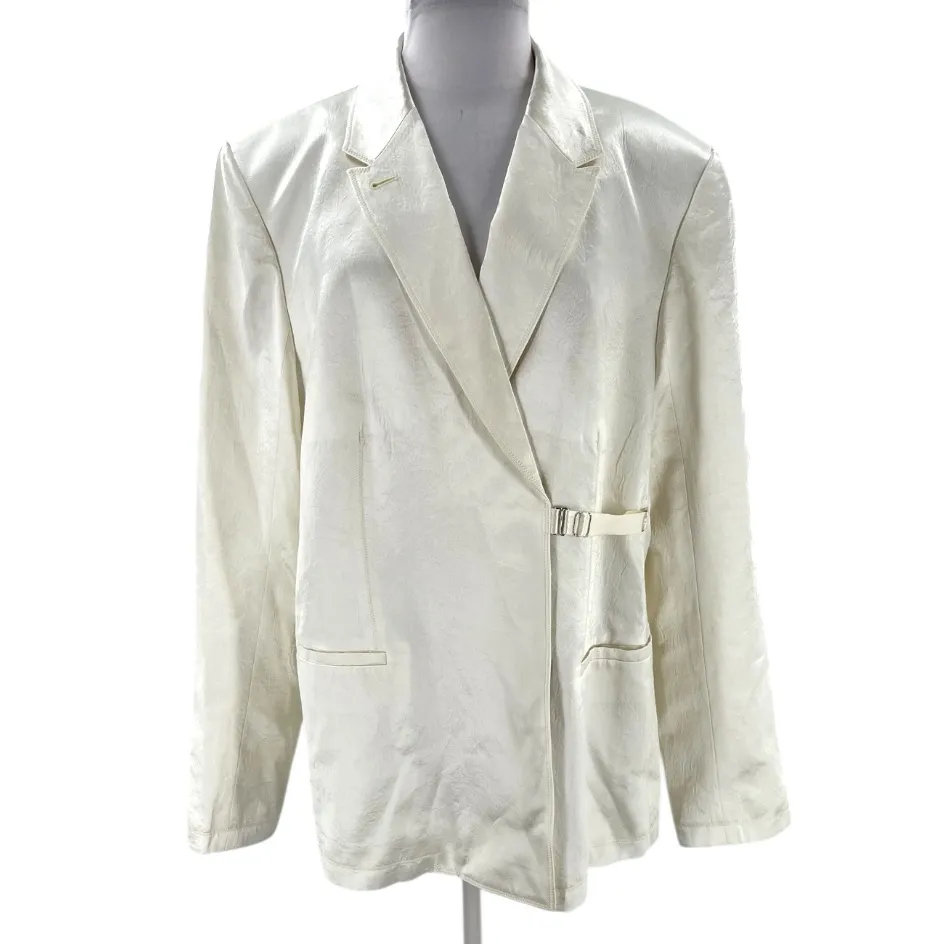 NWT J. Crew Anna October X J.Crew side-tab blazer in textured satin CB799 sz 18 - Image 4