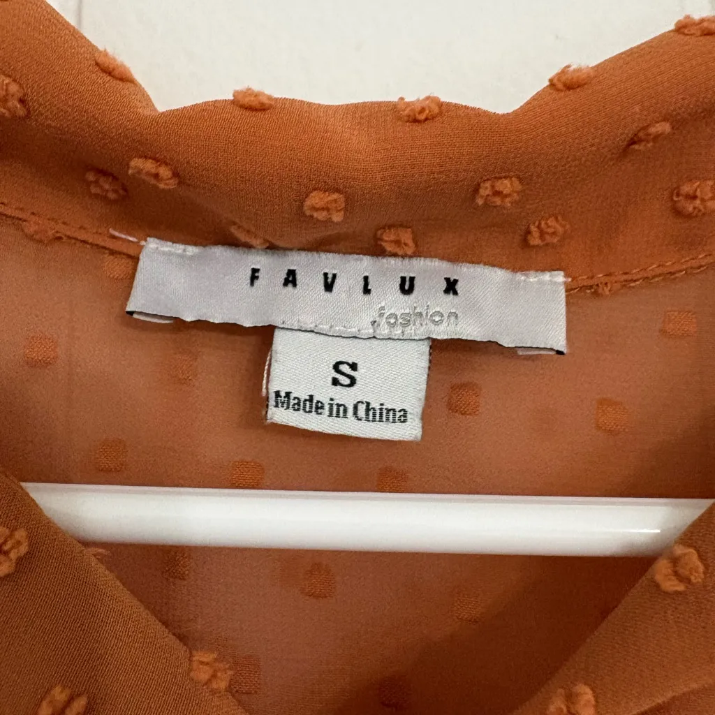 FAVLUX Terracotta Casual Button-Down Shirt - Image 2