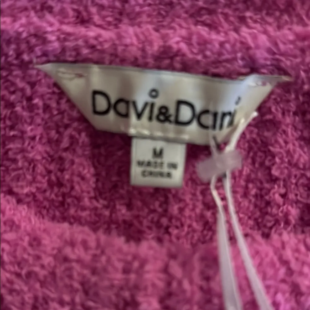Davi & Dani Pink Sweater with Sequin Sleeves SzM NWT - Image 5