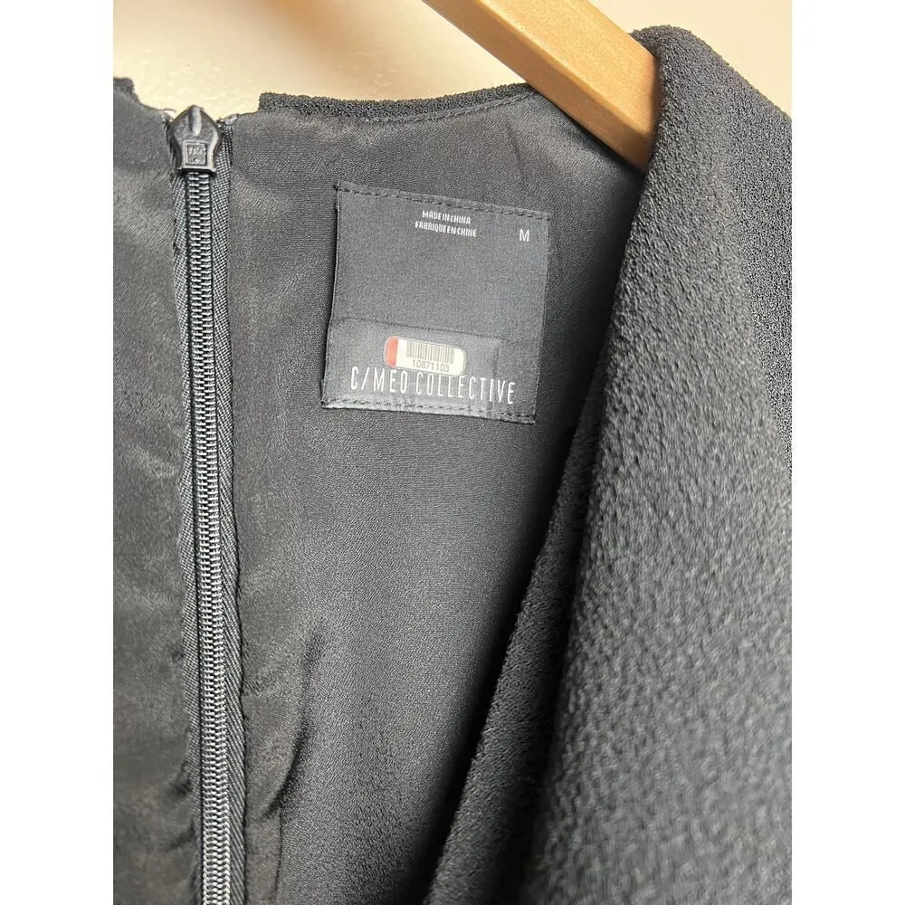 C/MEO Collective Metal Clouds Black Ruffle Sleeveless Jumpsuit Sz. M - Image 3