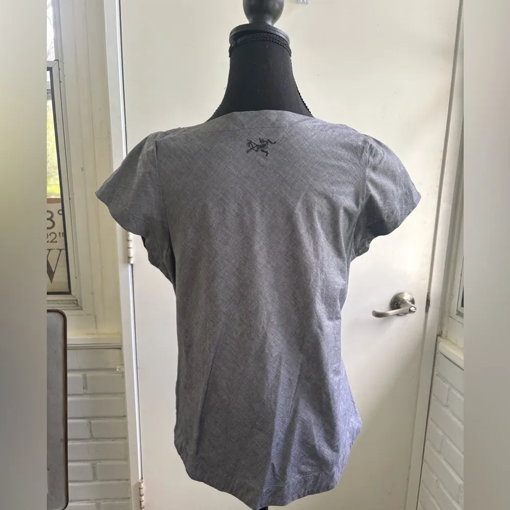 ARC’TERYX Kadem Cotten Blend Cap Sleeve Top medium‎ layered boho Gray - Image 3