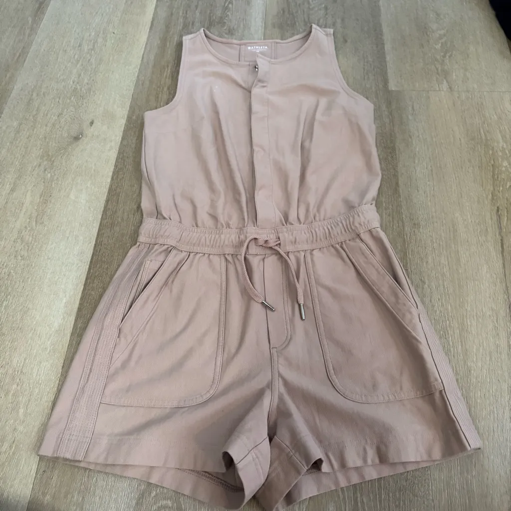 Athleta Farallon Romper Sleeveless Tan Romper - Image 2