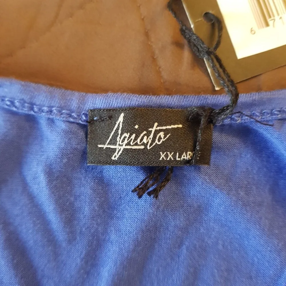 Agiato Racerback Tank Top Size XXL Sporty Blue Gym Running Activewear NWT Yoga - Image 9