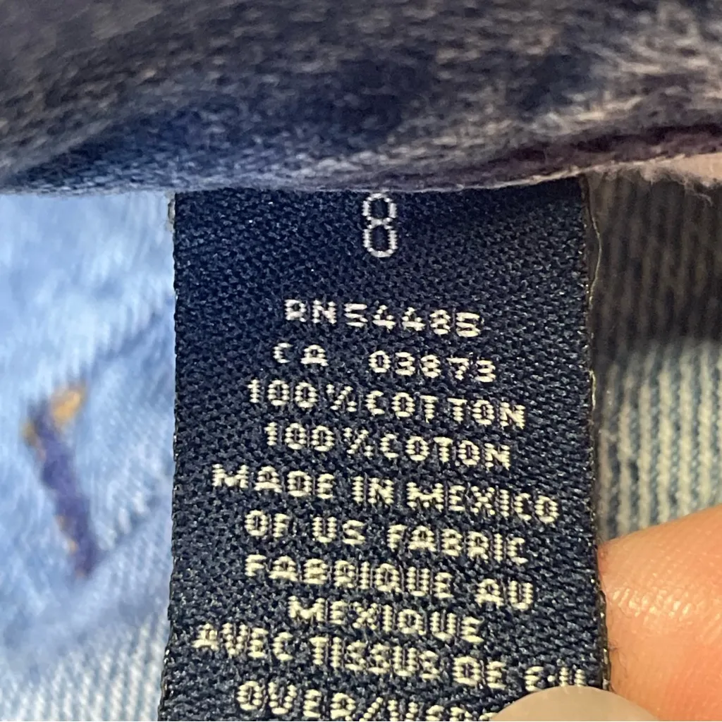 Vintage 90s American Eagle Bootcut Flare Jeans Womens 8 Cotton Blue Denim - Image 11