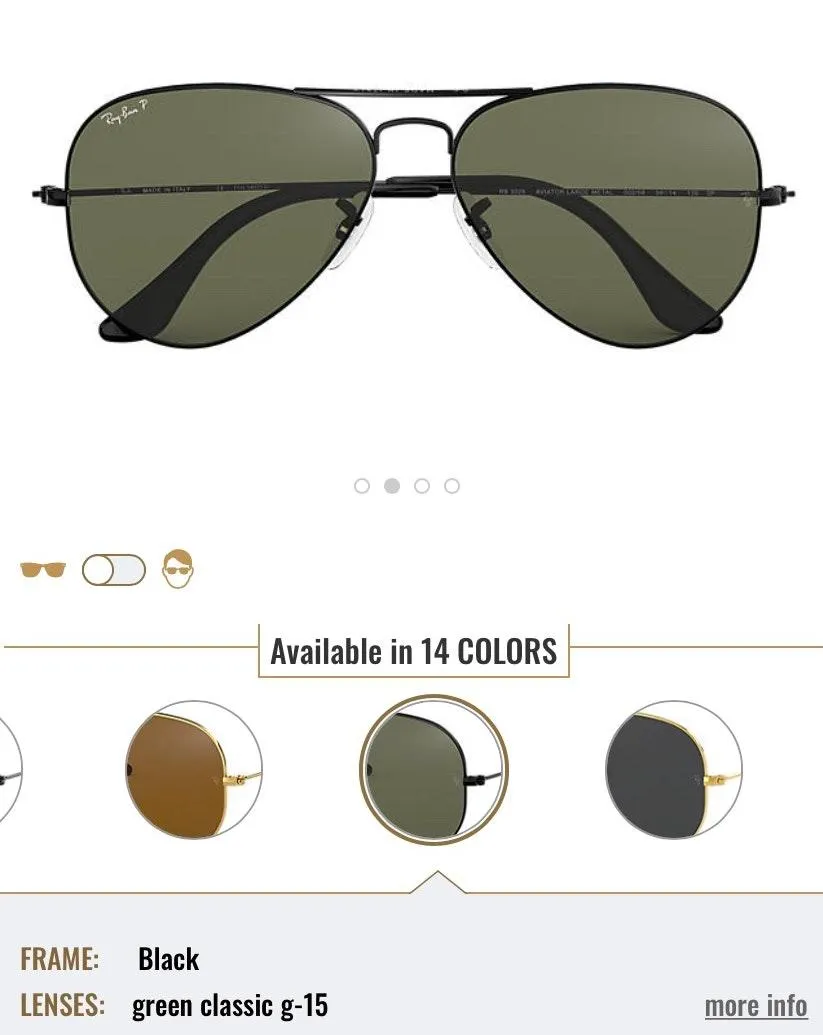 Ray-Ban Black Aviator Ray Bans - Image 4