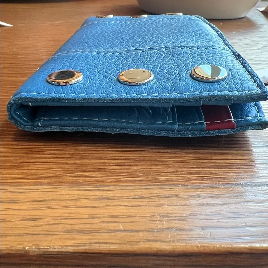 Hammitt 110 North Hydrangea Pebbled Leather Wallet with Silver Accents NWT - Image 6