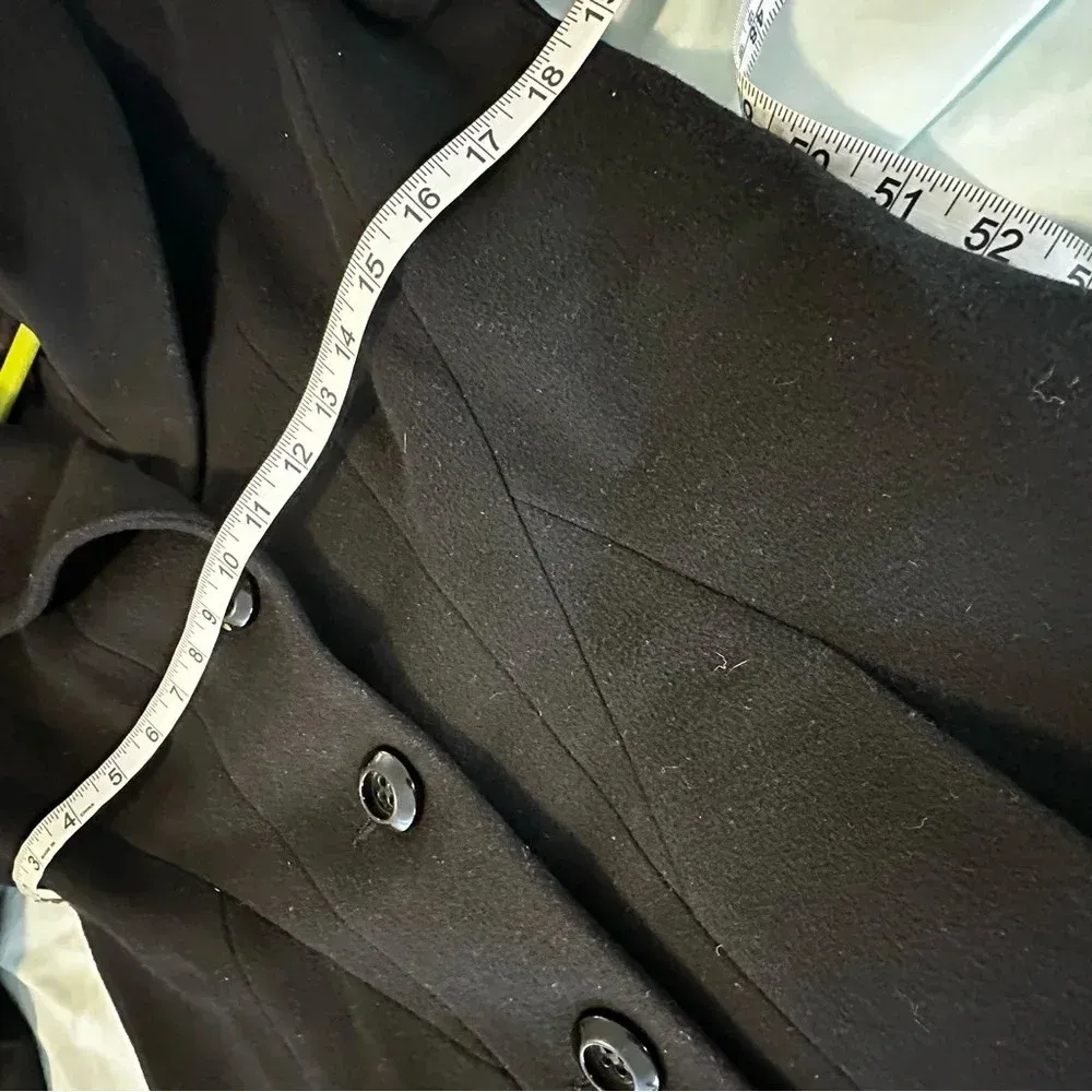 George Simonton Studio Designer Black Wool Peacoat. Sz: 10 Petite. Size 10P - Image 10