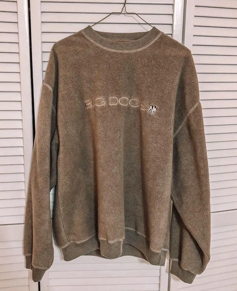 VINTAGE Crewneck Sweatshirt Tan Size M - Image 4