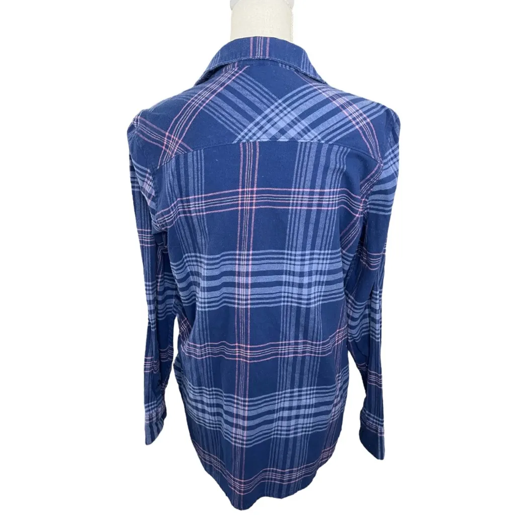 Orvis Blue & Pink plaid button down shirt long sleeve Checkered Shirt fall - Image 3