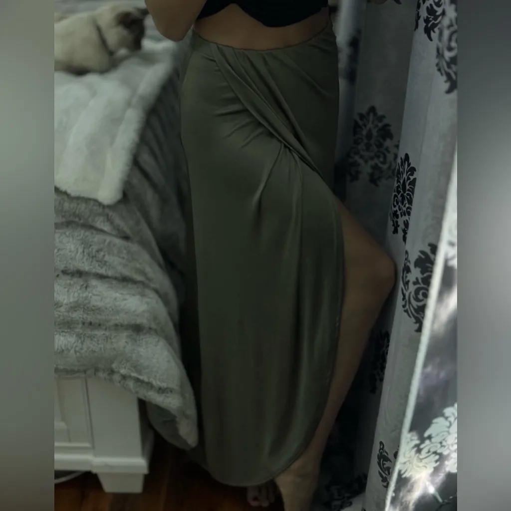 Free People Olive Maxi Skirt - Image 3