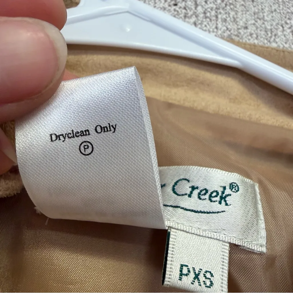 Tan Suede coldwater creek Women's Jacket, size petite XS - Image 4