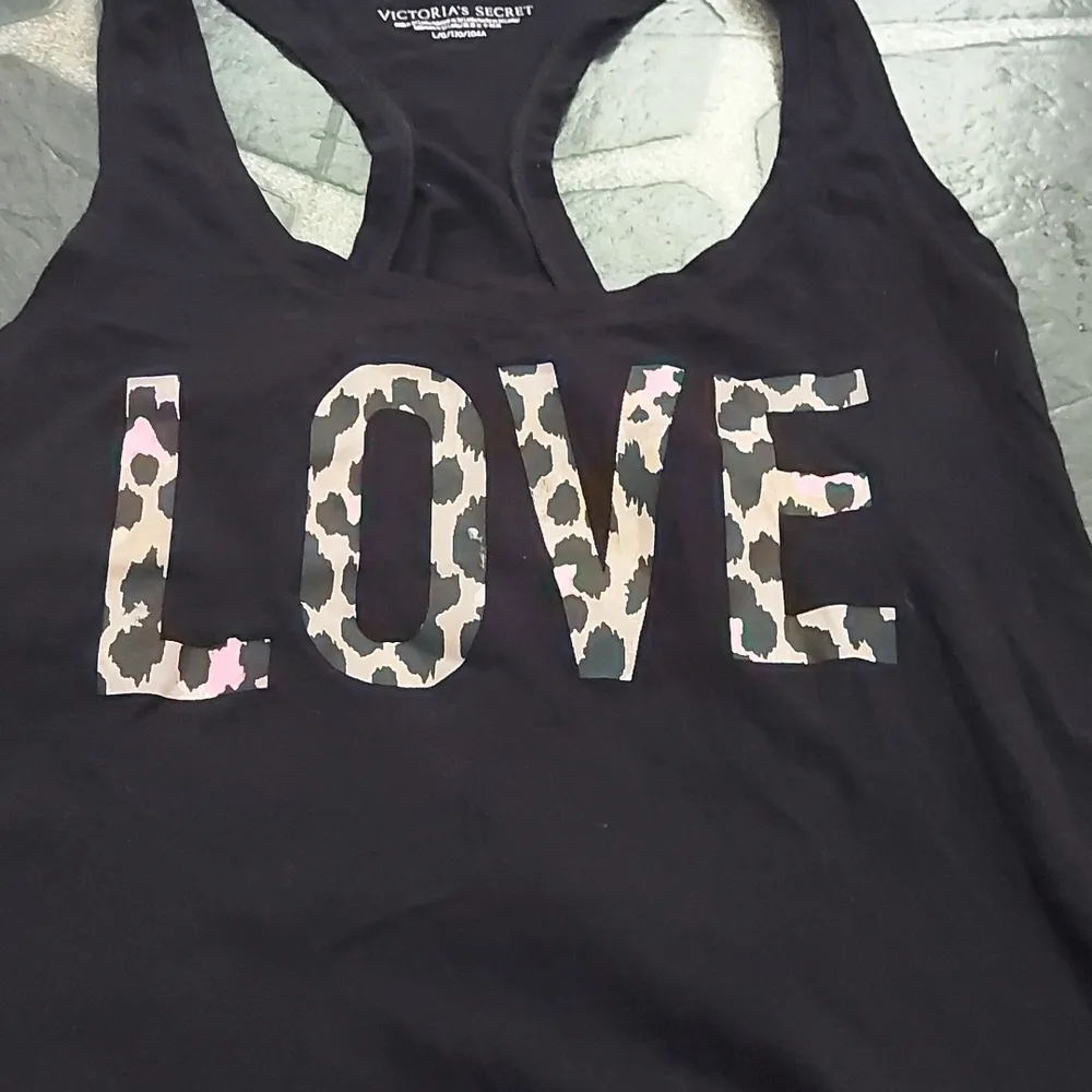 Victoria’s Secret Animal Print Love Racerback Tank Top SIZE L - Image 3