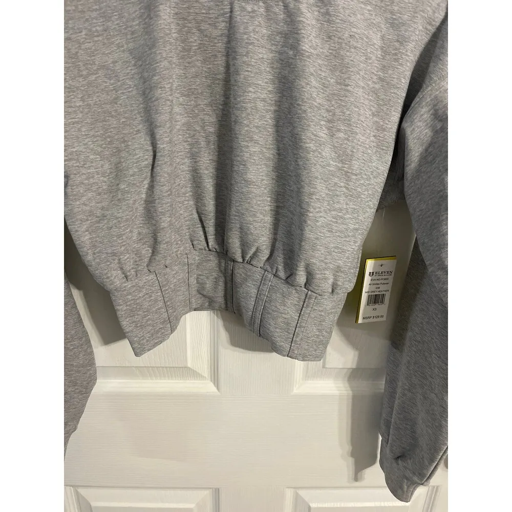 EleVen by Venus Williams All Smiles Pullover Size XS Mid Grey Heather New - Image 2