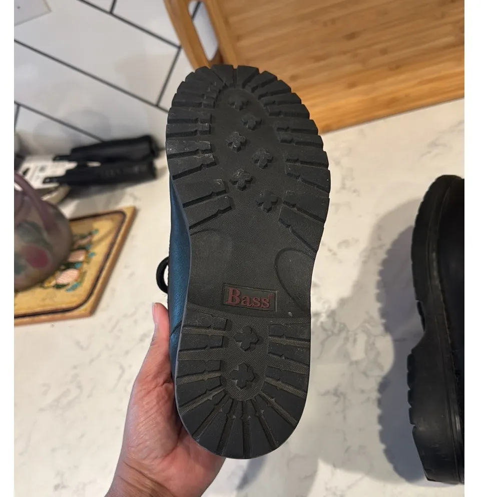 G.H. Bass Kebler leather slip resistant chunky shoes size 7.5 work casual street Black - Image 8