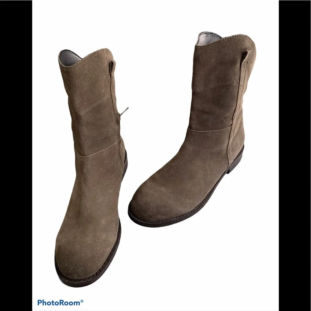 Sole Society Galen Suede Khaki Boots - Image 2